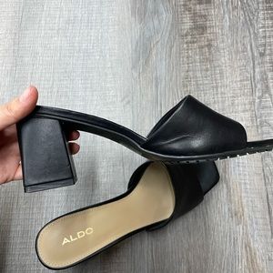 Aldo Wedge Mules Heels